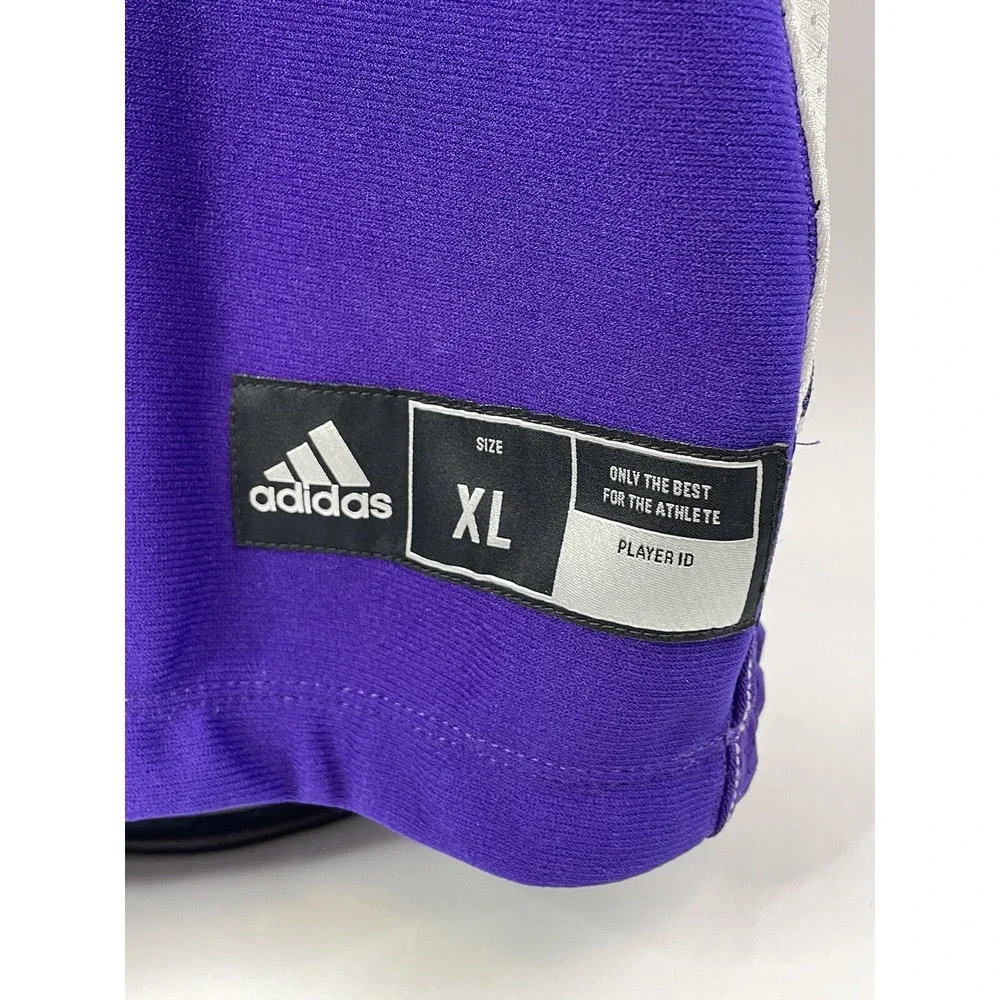 VINTAGE adidas Football Practice Jersey Mens XL Purple Gold #21 Pro Cut Stitched